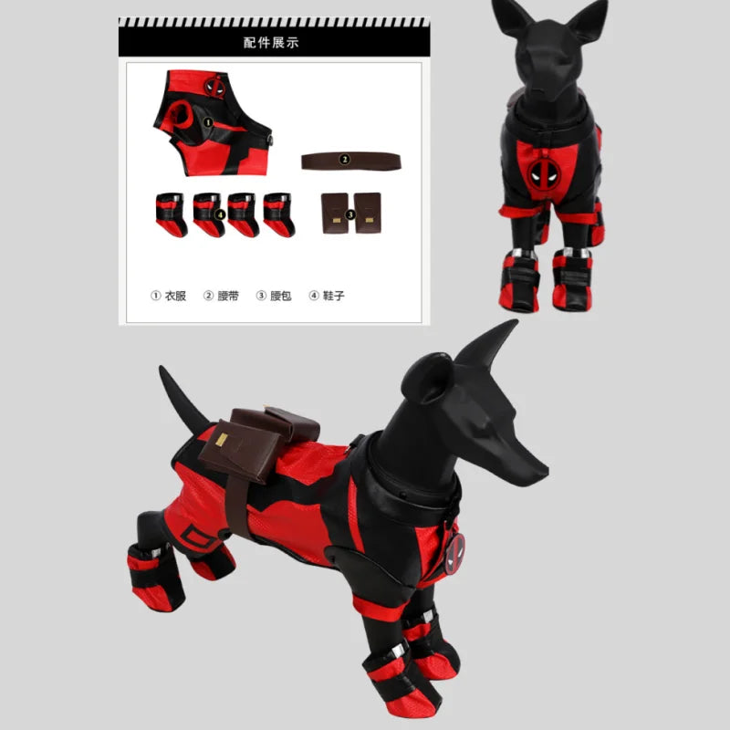 Movie Deadpool Cosplay Costume Pet Cos Outfit