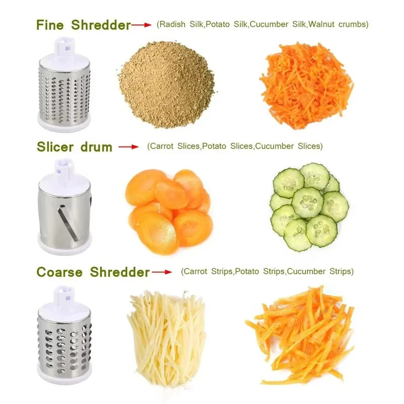 stainless steel manual rotating vegetable slicer