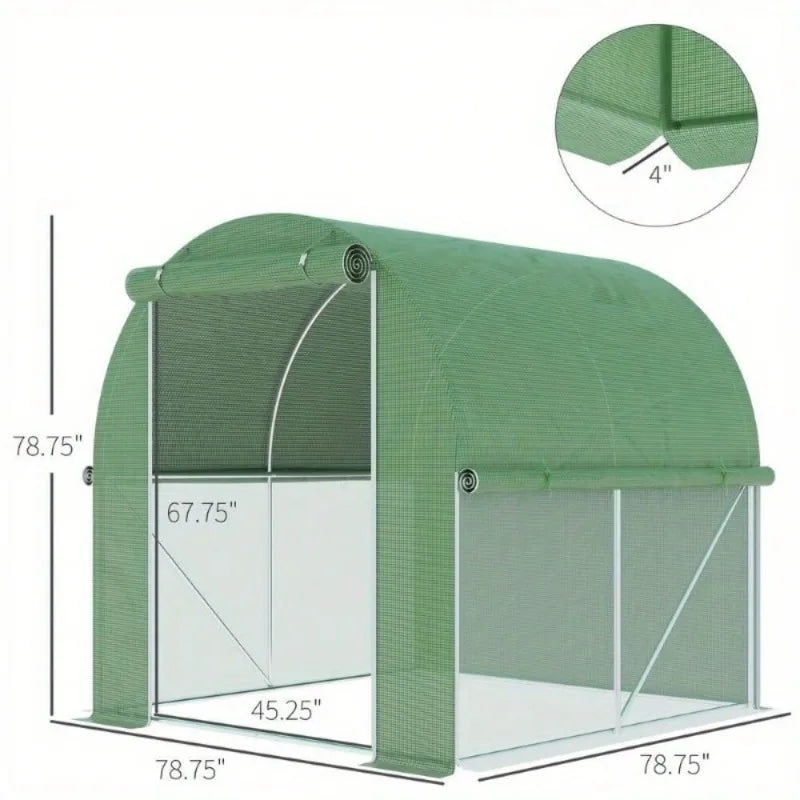 , Portable Fast Set-up Green House ,6.5' x 6.5' x 6.5' Green