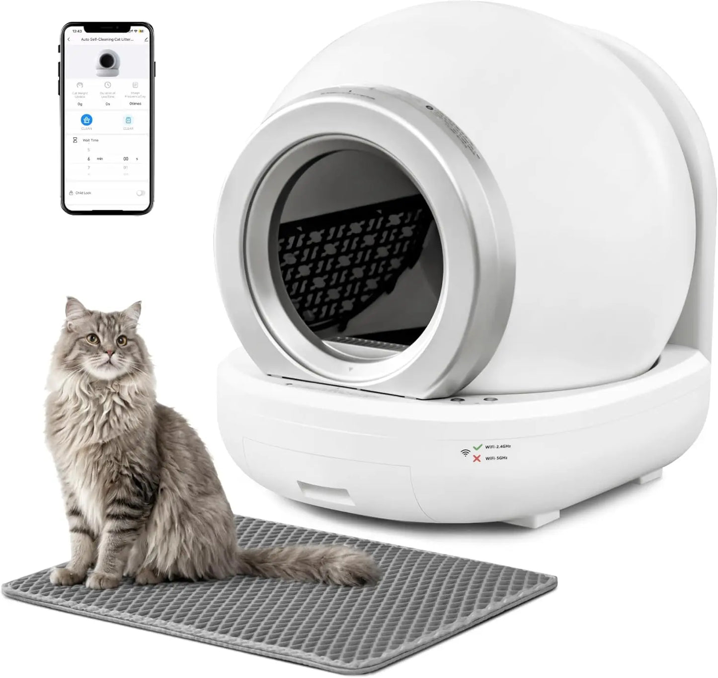 Self Cleaning Litter Box, Automatic Cat Litter Box Self Cleaning