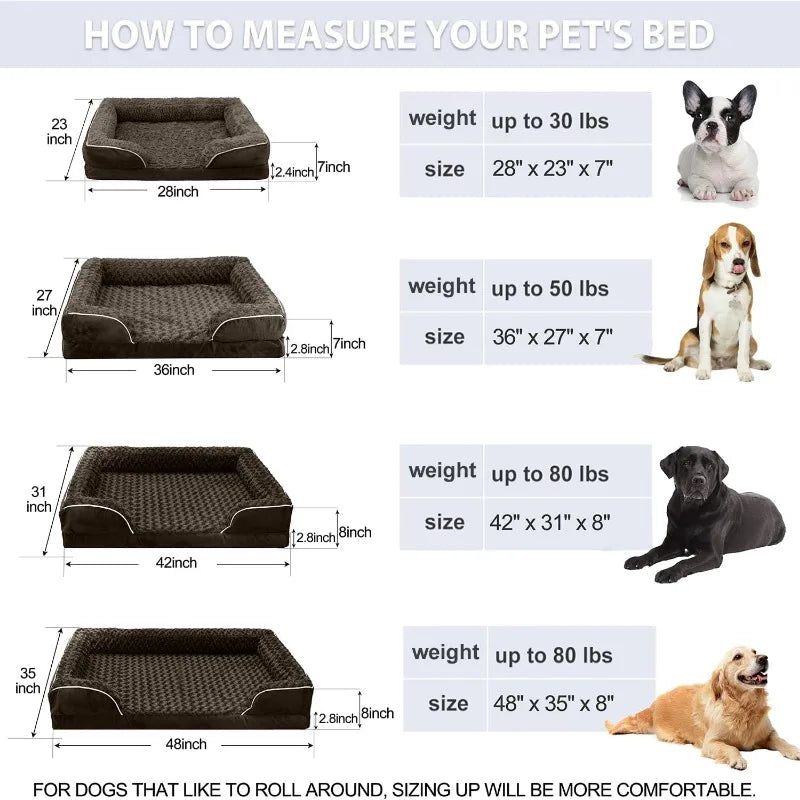 Orthopedic Dog Bed Washable Luxury Plush Dog Cage Bed