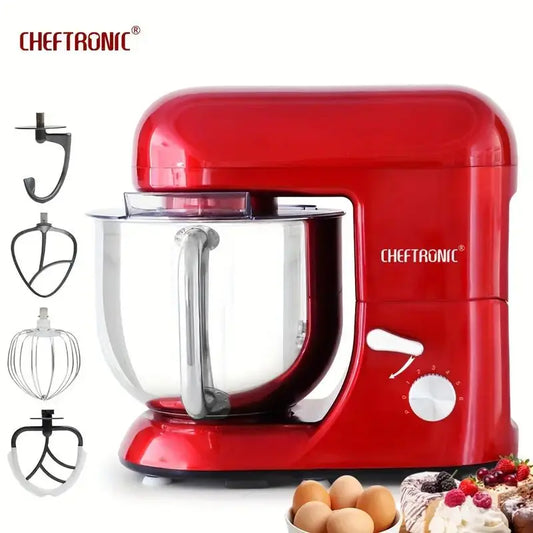 Cheftronic 6 Speed Stand Mixer with 7 Quart Stainless Steel Mixing Bowl,