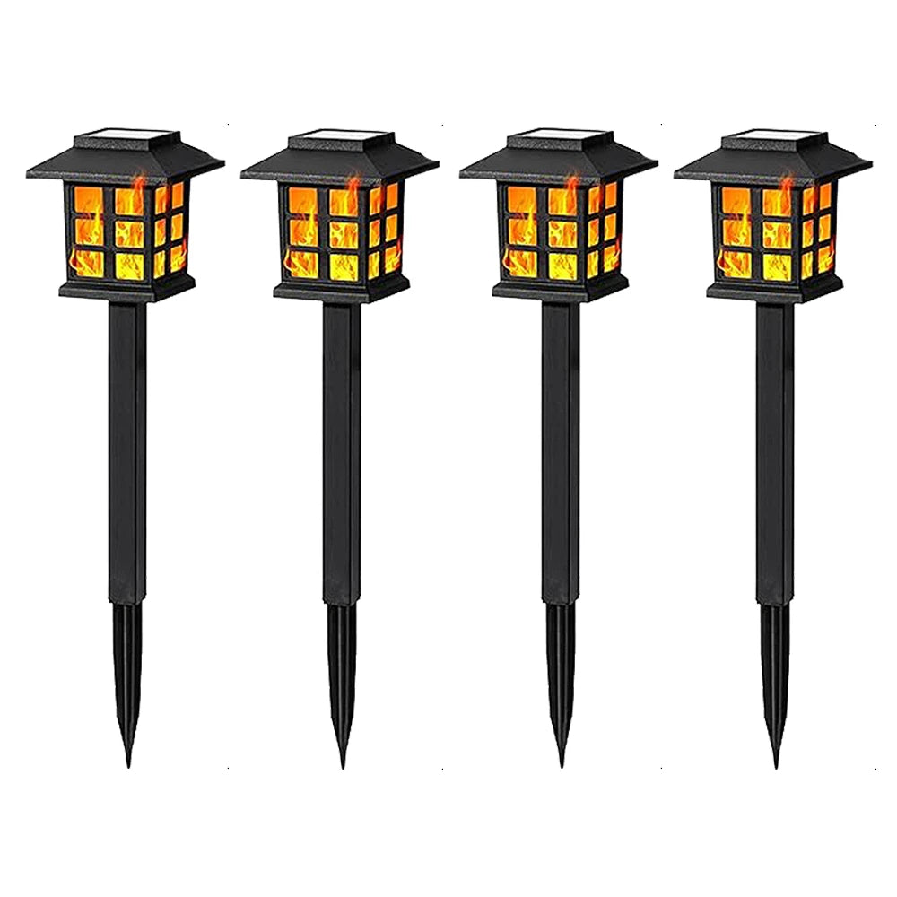 2/4 pcs 10LEDS Solar Flame Torch Light Flickering