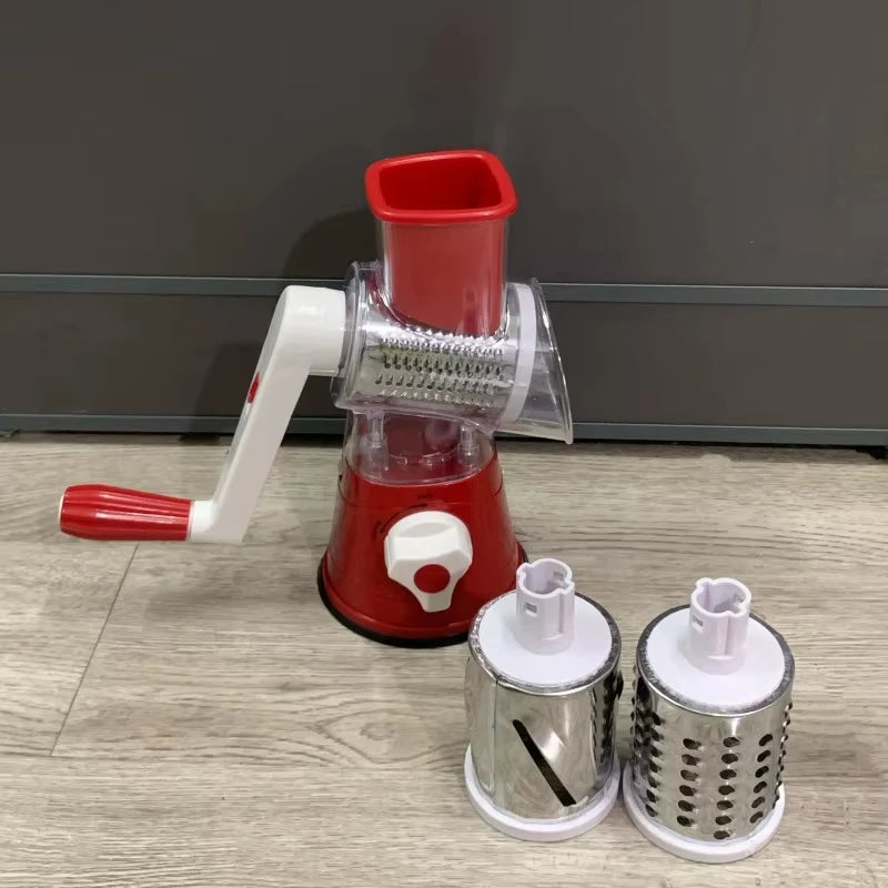 stainless steel manual rotating vegetable slicer