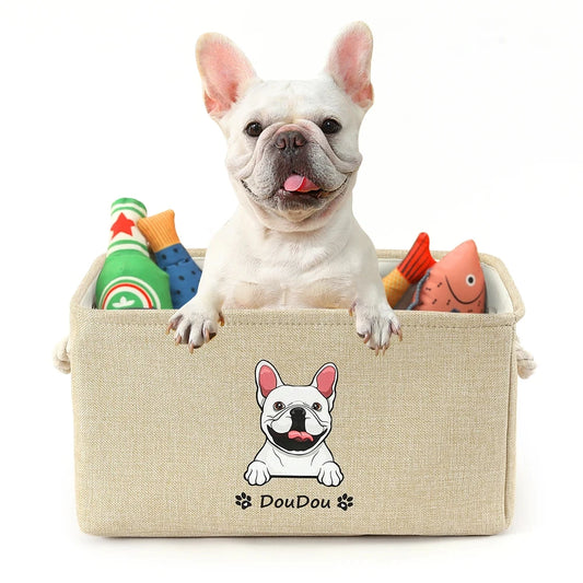 Personalized Dog Toy Basket