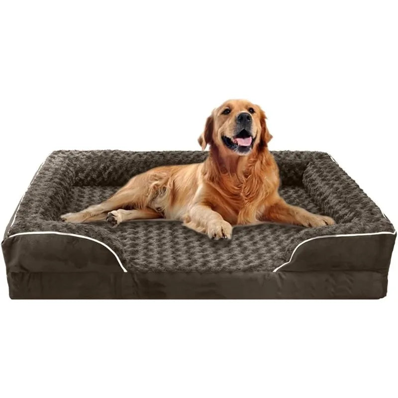 Orthopedic Dog Bed Washable Luxury Plush Dog Cage Bed