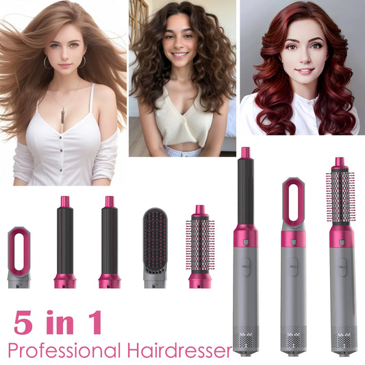 Hot Air Styler Comb 5 in 1 Hair Dryer Automatic Hair Curler Professional Hair Straightener For Dyson Airwrap Household